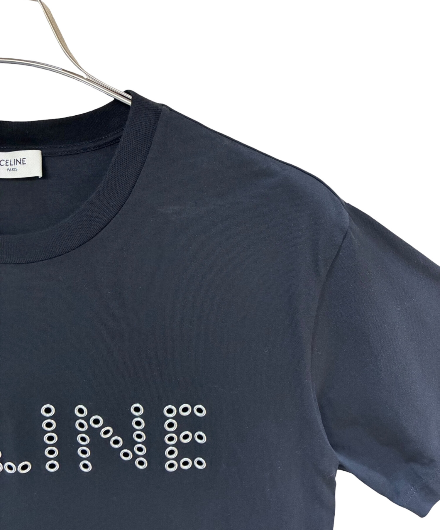 セリーヌ CELINE フィービー時代 ブラック ロゴ Tシャツ XS CELINE - セリーヌ CELINE フィービー時代 ブラック ロゴ Tシャツ XSの