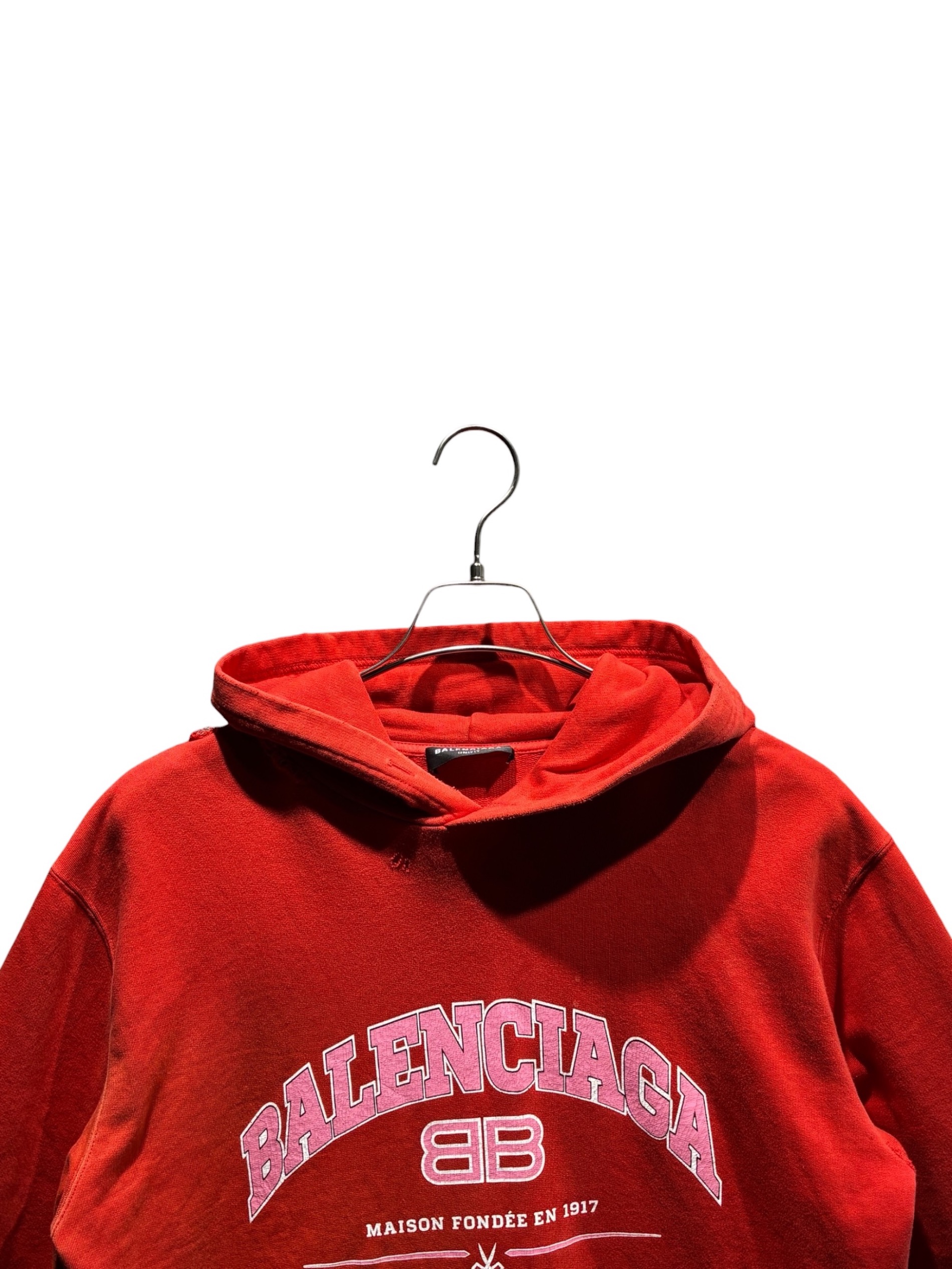 中古・古着通販】BALENCIAGA (バレンシアガ) ロゴパーカー レッド