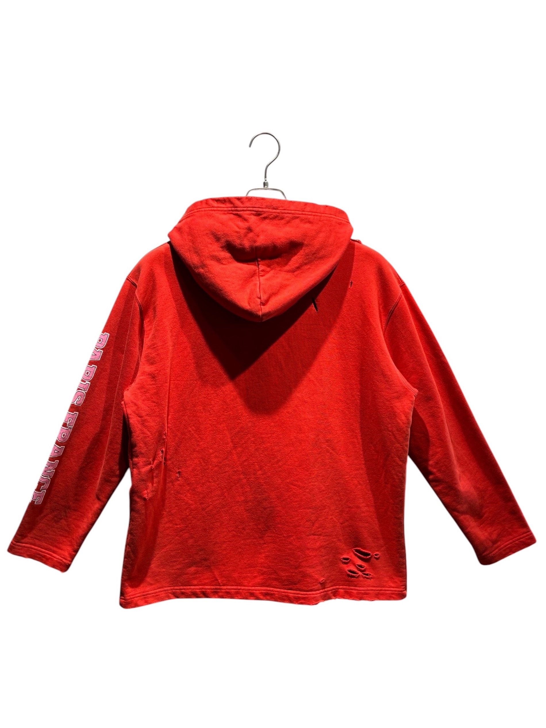 BALENCIAGA ビンテージ加工 パーカー スウェット xs 美品 BALENCIAGA ビンテージ加工 パーカー スウェット ブラックS