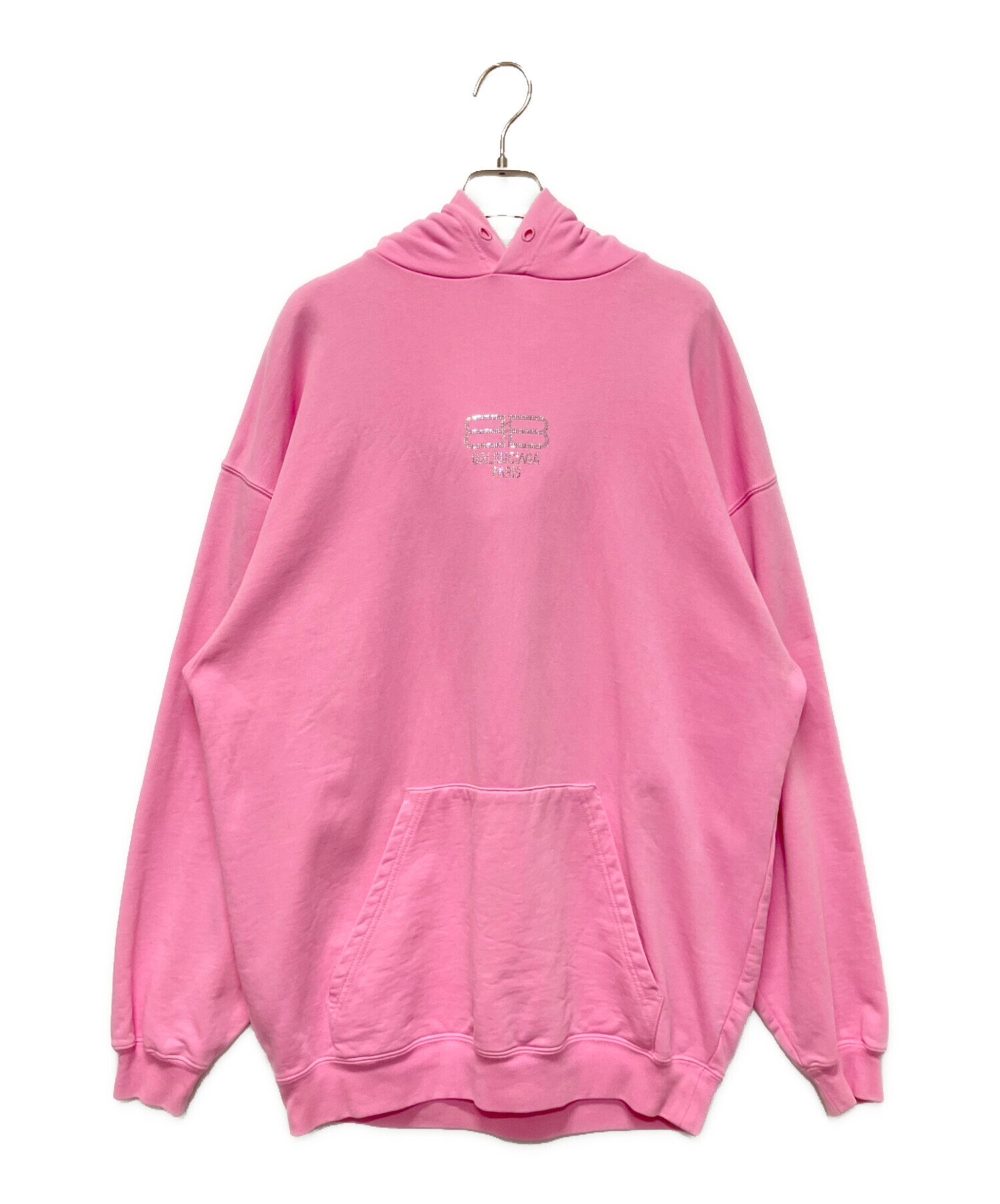 【新品未使用】バレンシアガ バックロゴ フーディ パーカー ピンク 中古・古着通販】BALENCIAGA (バレンシアガ) BBロゴパーカー ピンク