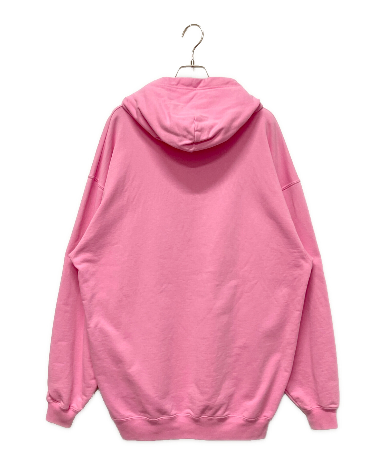 バレンシアガ BALENCIAGA ロゴ刺繍　パーカー　ピンク　バックビッグ刺繍 中古・古着通販】BALENCIAGA (バレンシアガ) BBロゴパーカー ピンク