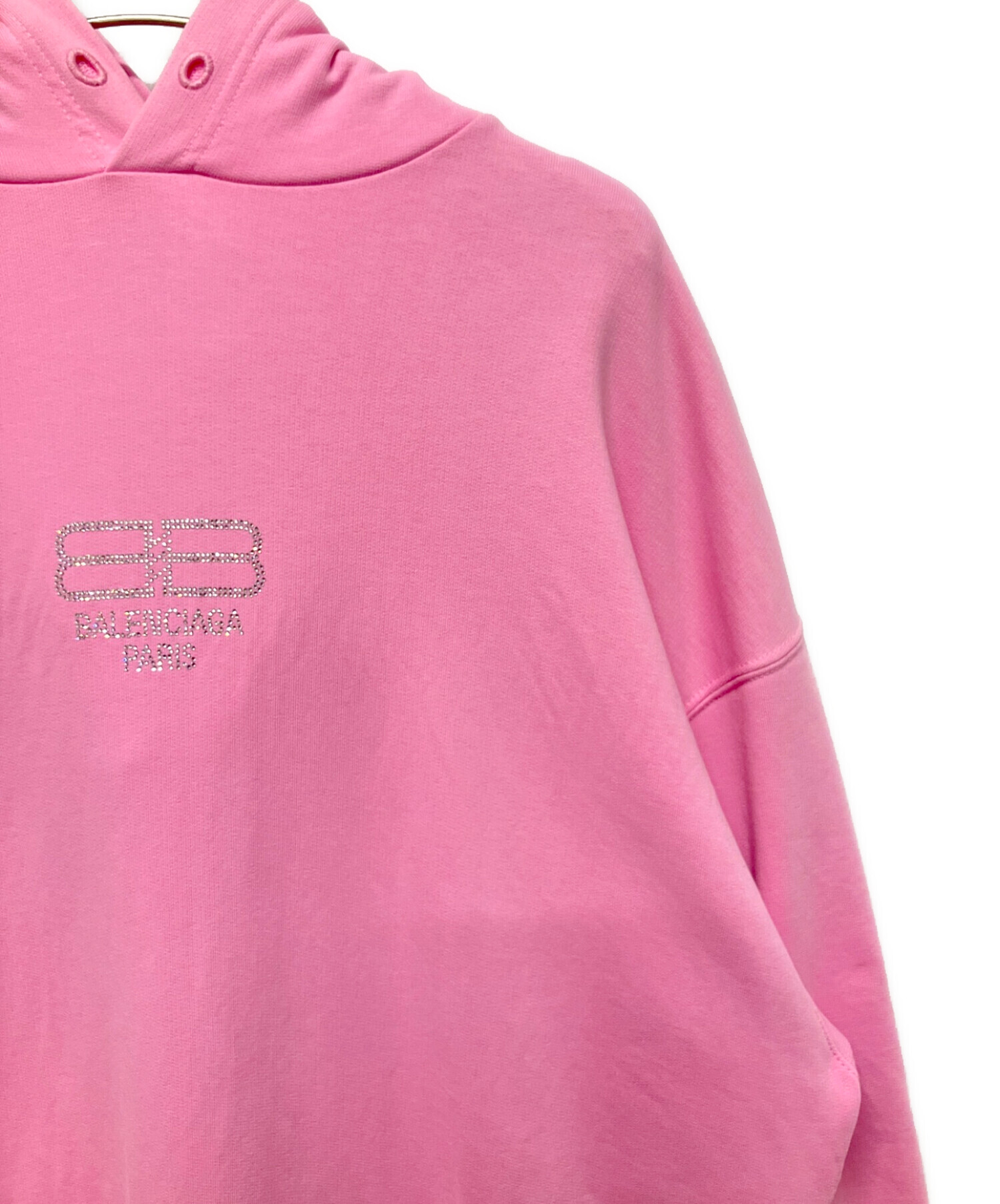 中古・古着通販】BALENCIAGA (バレンシアガ) BBロゴパーカー ピンク