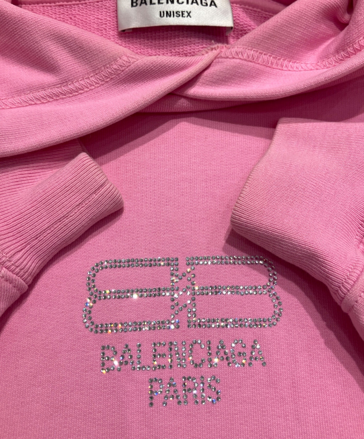中古・古着通販】BALENCIAGA (バレンシアガ) BBロゴパーカー ピンク