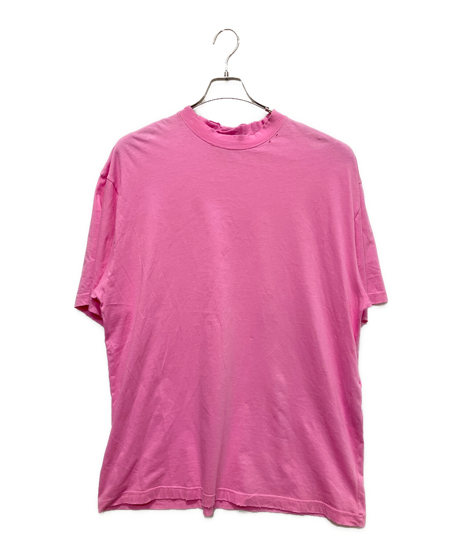 中古・古着通販】BALENCIAGA (バレンシアガ) ダメージ加工ネックロゴT