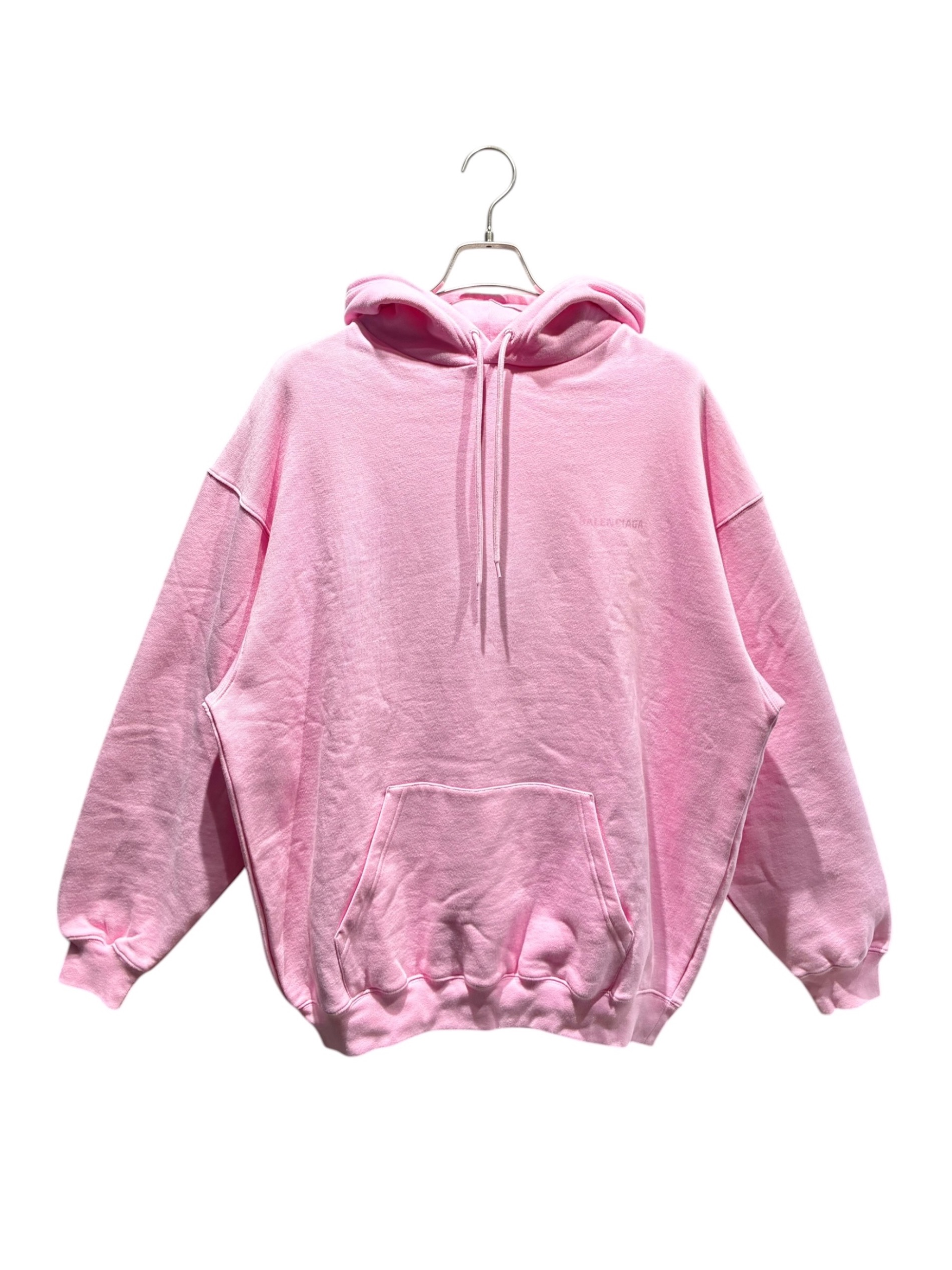 中古・古着通販】BALENCIAGA (バレンシアガ) ロゴパーカー ピンク 中古・古着通販】BALENCIAGA (バレンシアガ) ロゴパーカー ピンク