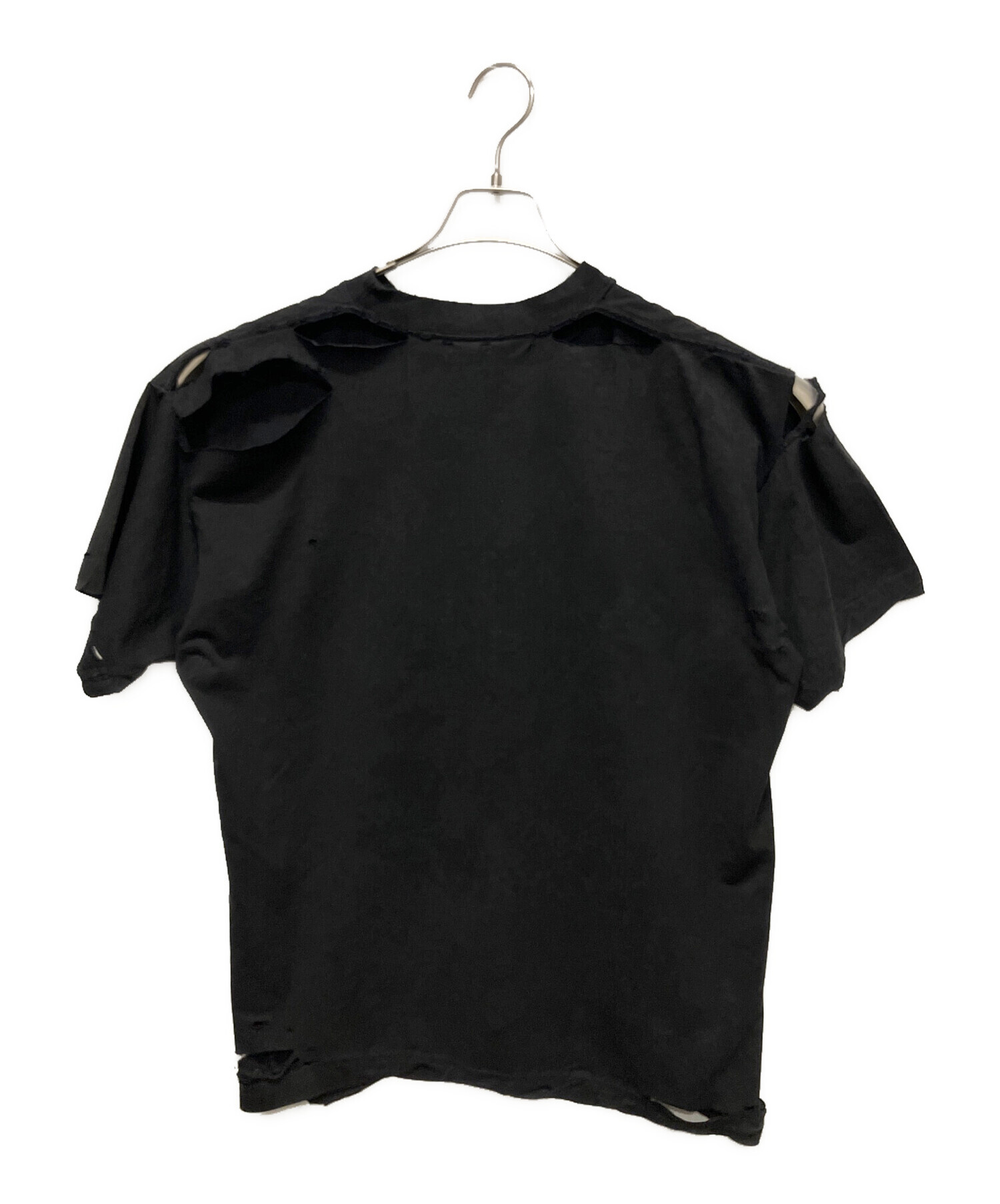 中古・古着通販】BALENCIAGA (バレンシアガ) ダメージ加工Tシャツ/ロゴ