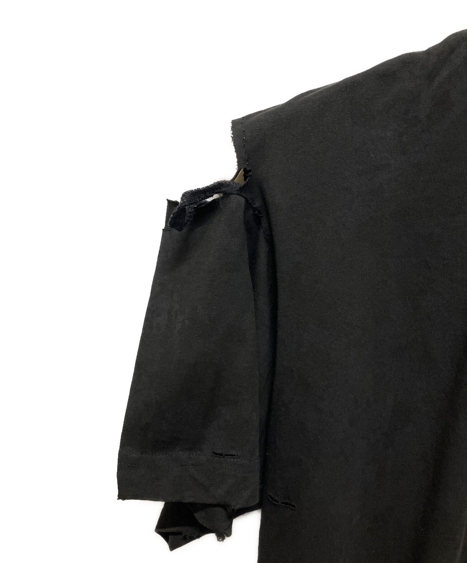 中古・古着通販】BALENCIAGA (バレンシアガ) ダメージ加工Tシャツ/ロゴ 