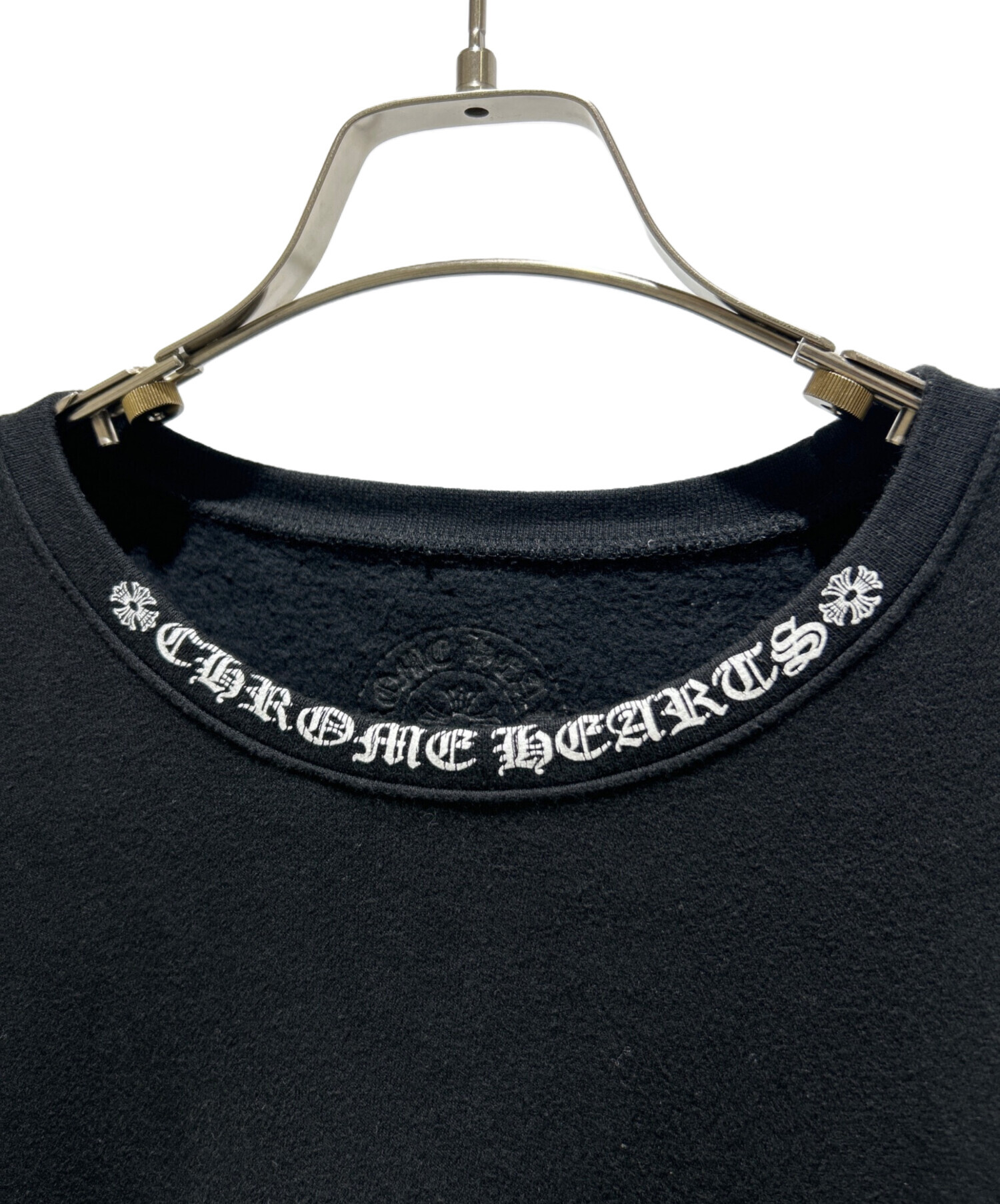 激レア オールド 90's クロムハーツ クルーネック スウェット　M ブラック 中古・古着通販】CHROME HEARTS (クロムハーツ) Neck Logo Crewneck