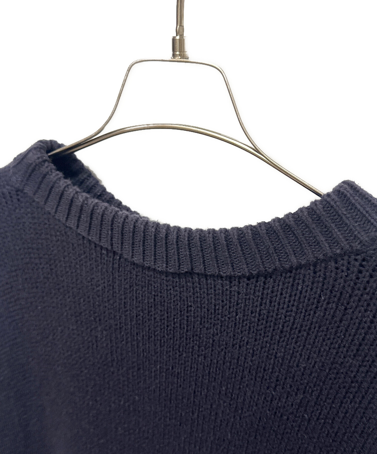 中古・古着通販】BALENCIAGA (バレンシアガ) ロゴニット ネイビー