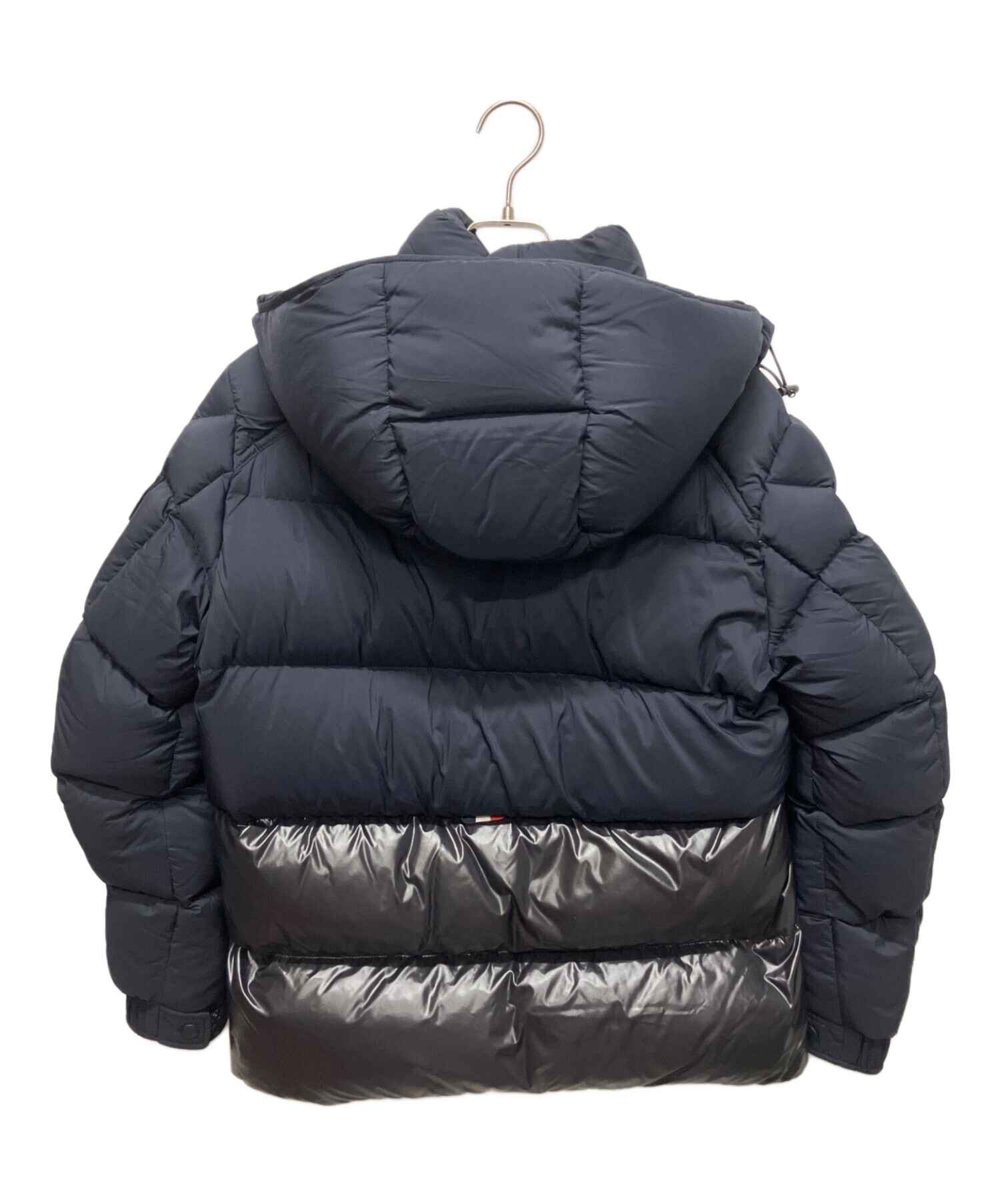 MONCLERモンクレール異素材切り替え ダウンジャケット ネイビー 中古・古着通販】MONCLER (モンクレール) MAURES/ダウンジャケット