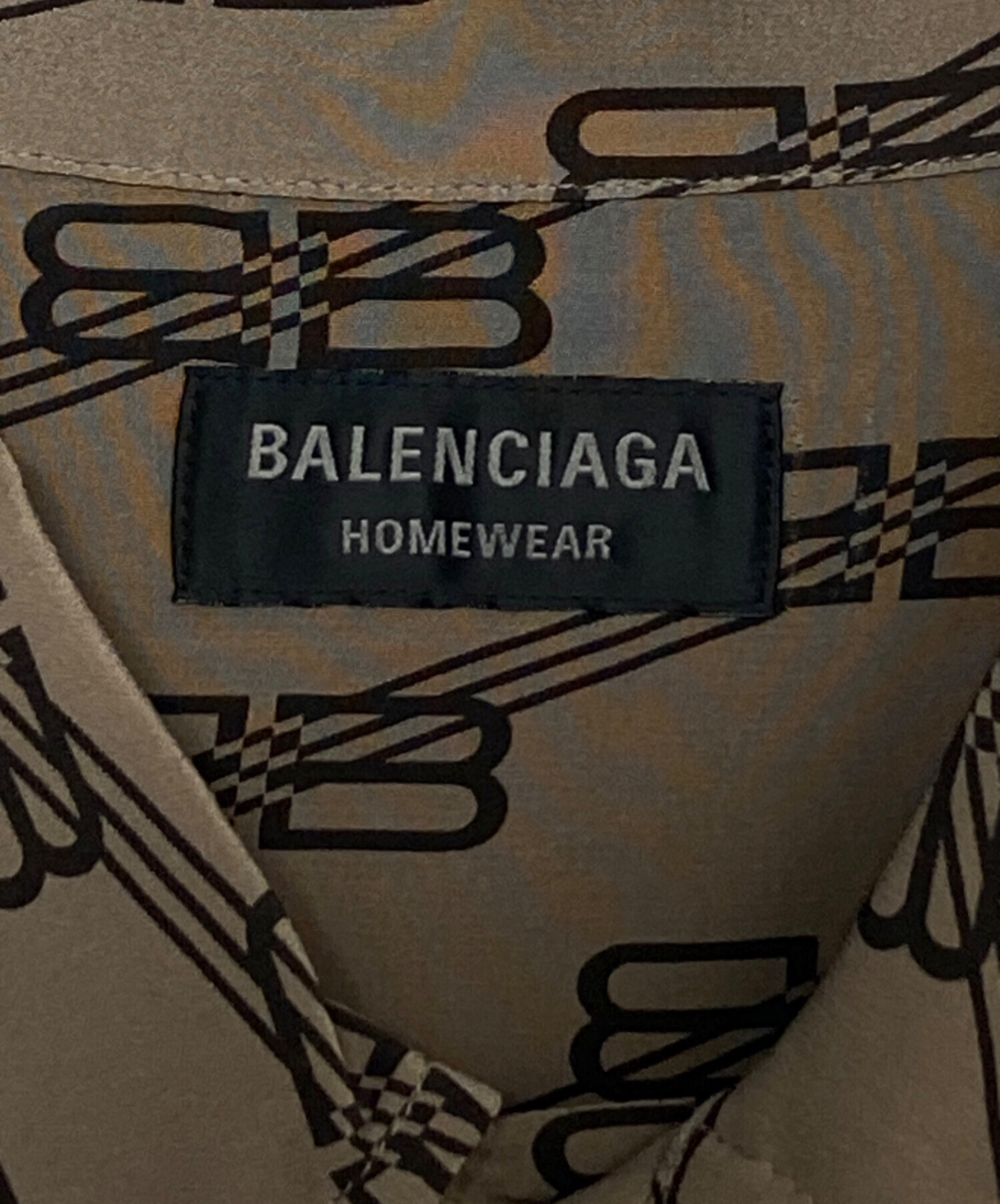 中古・古着通販】BALENCIAGA (バレンシアガ) BBロゴシルクシャツ