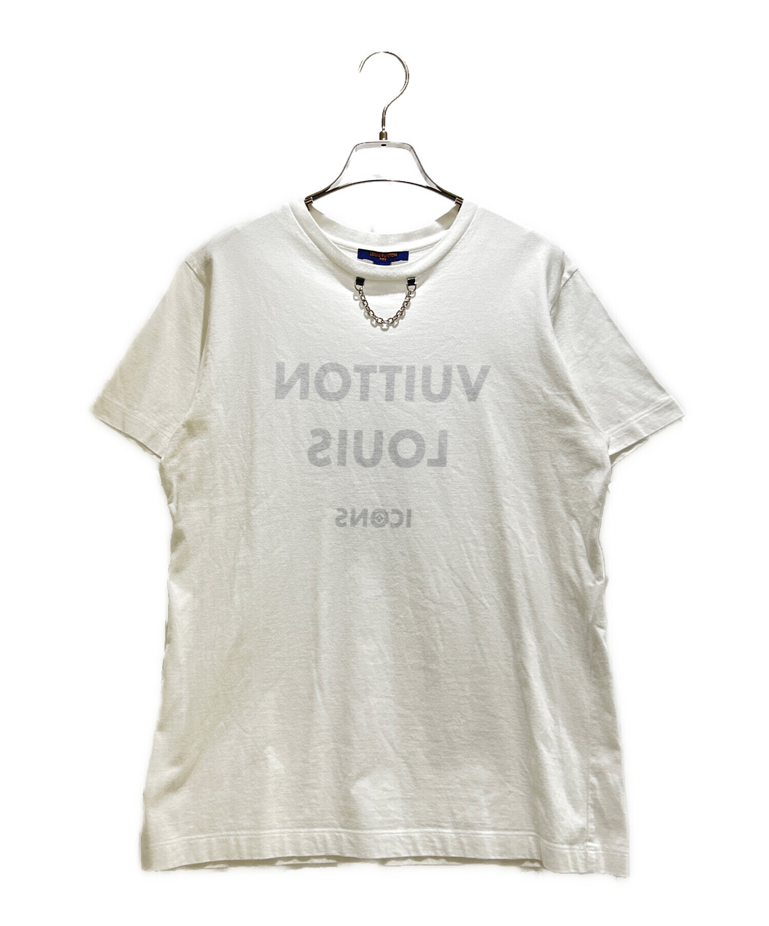 [USED/中古]LOUIS VUITTON ルイ・ヴィトン 半袖Ｔシャツ ホワイト ポリエステル L RW192W JG2 FHTB02 中古 43160 中古・古着通販】LOUIS VUITTON (ルイ ヴィトン) チェーンモチーフT