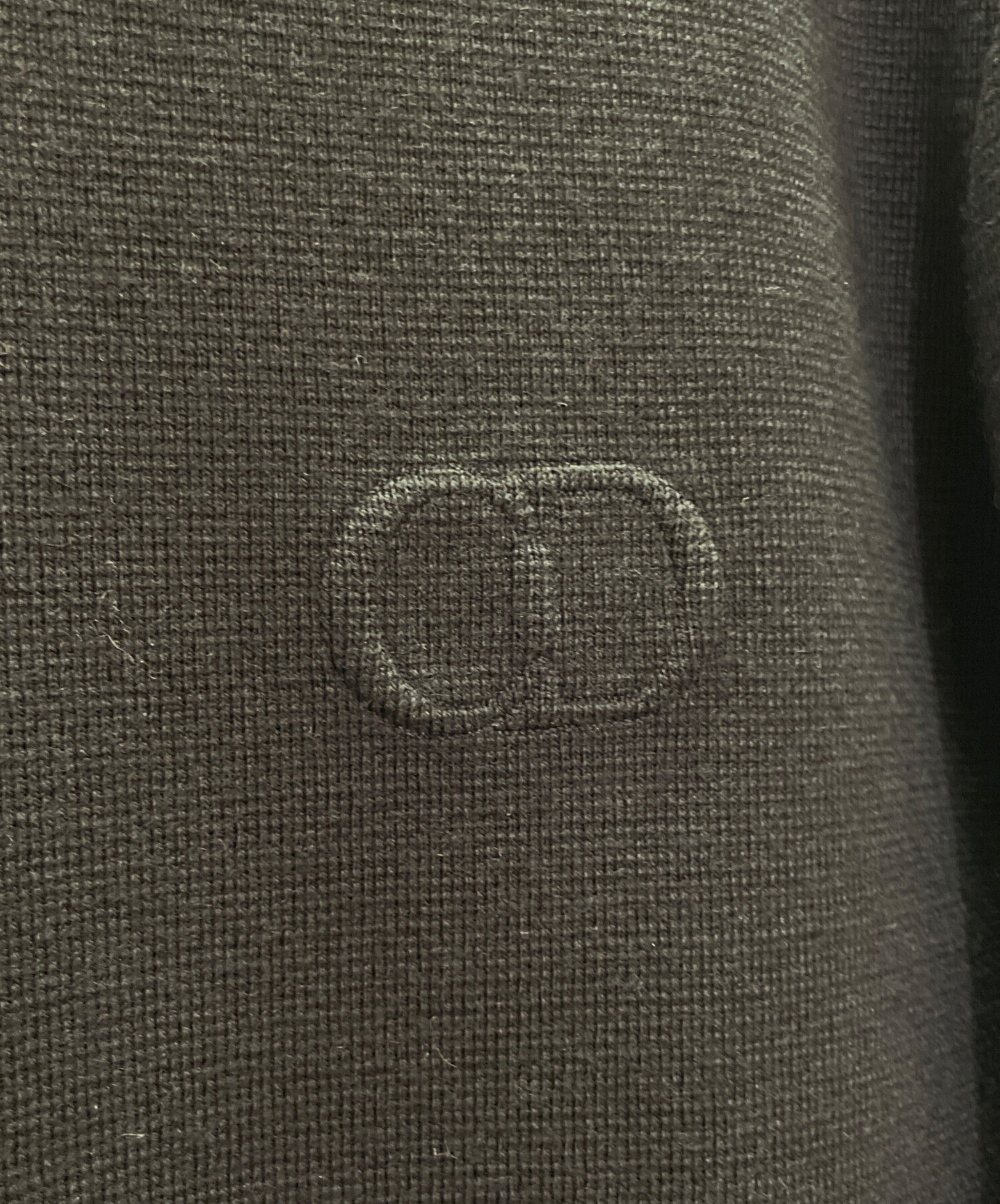 中古・古着通販】Dior (ディオール) ロゴ刺繍ニット ブラック サイズ