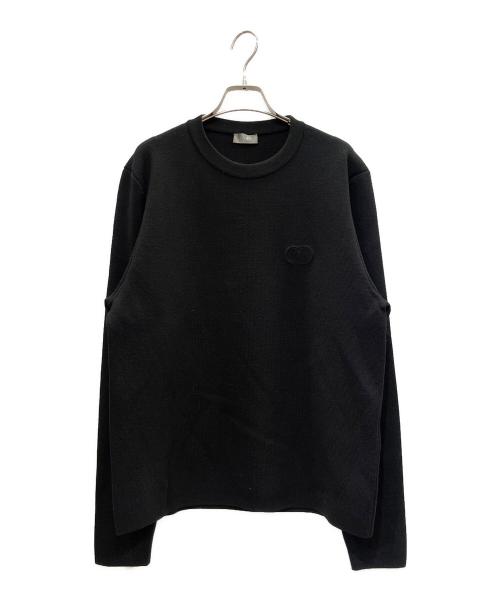 389●新品タグ付 DIOR 長袖 トップス　90 中古・古着通販】Dior (ディオール) ロゴ刺繍ニット ブラック サイズ