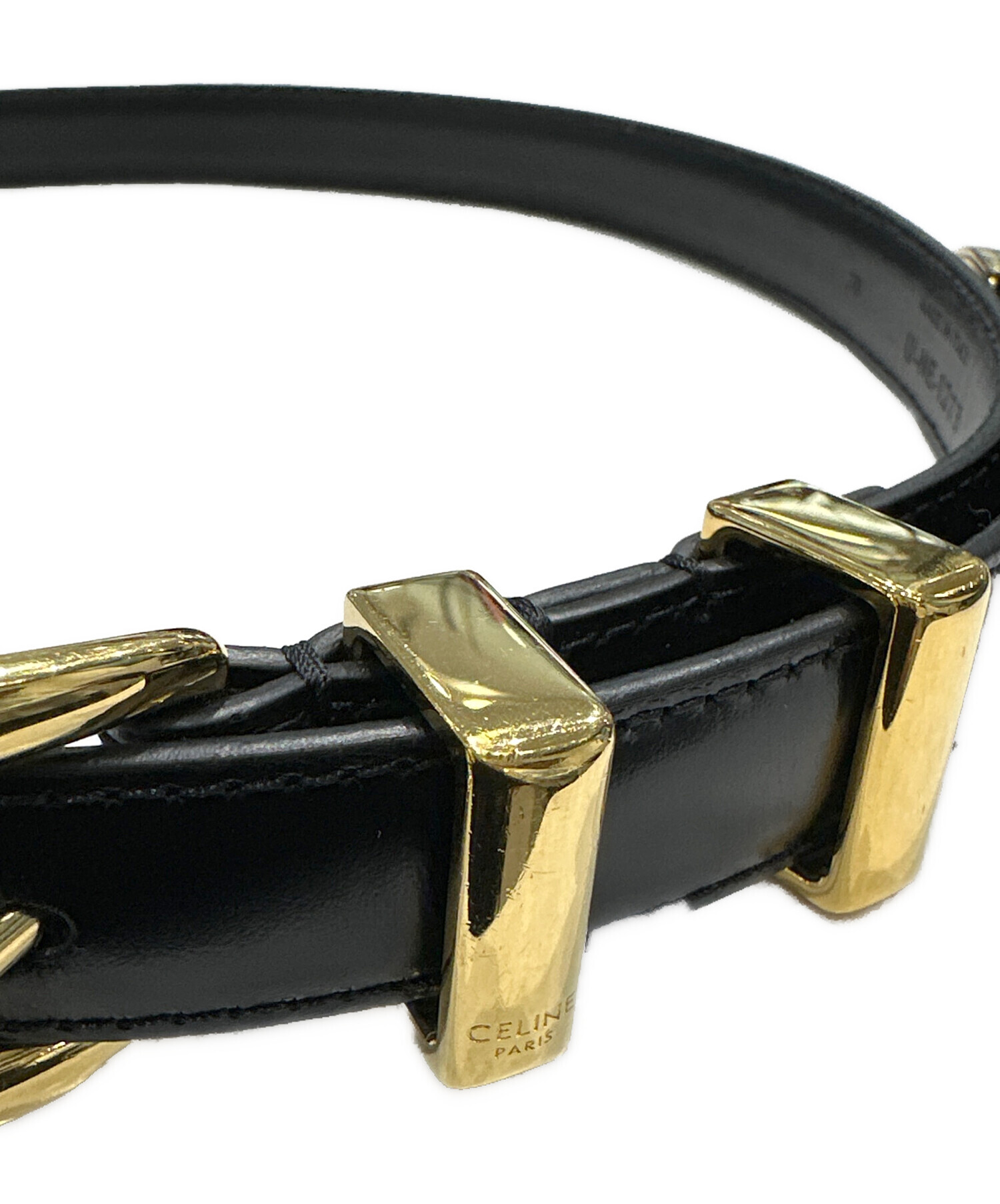 中古・古着通販】CELINE (セリーヌ) レザーベルト U-NE-1273 ブラック