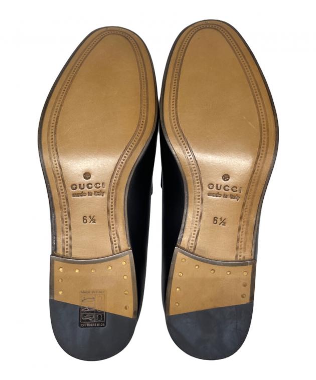中古・古着通販】GUCCI (グッチ) GGビットローファー ブラック サイズ