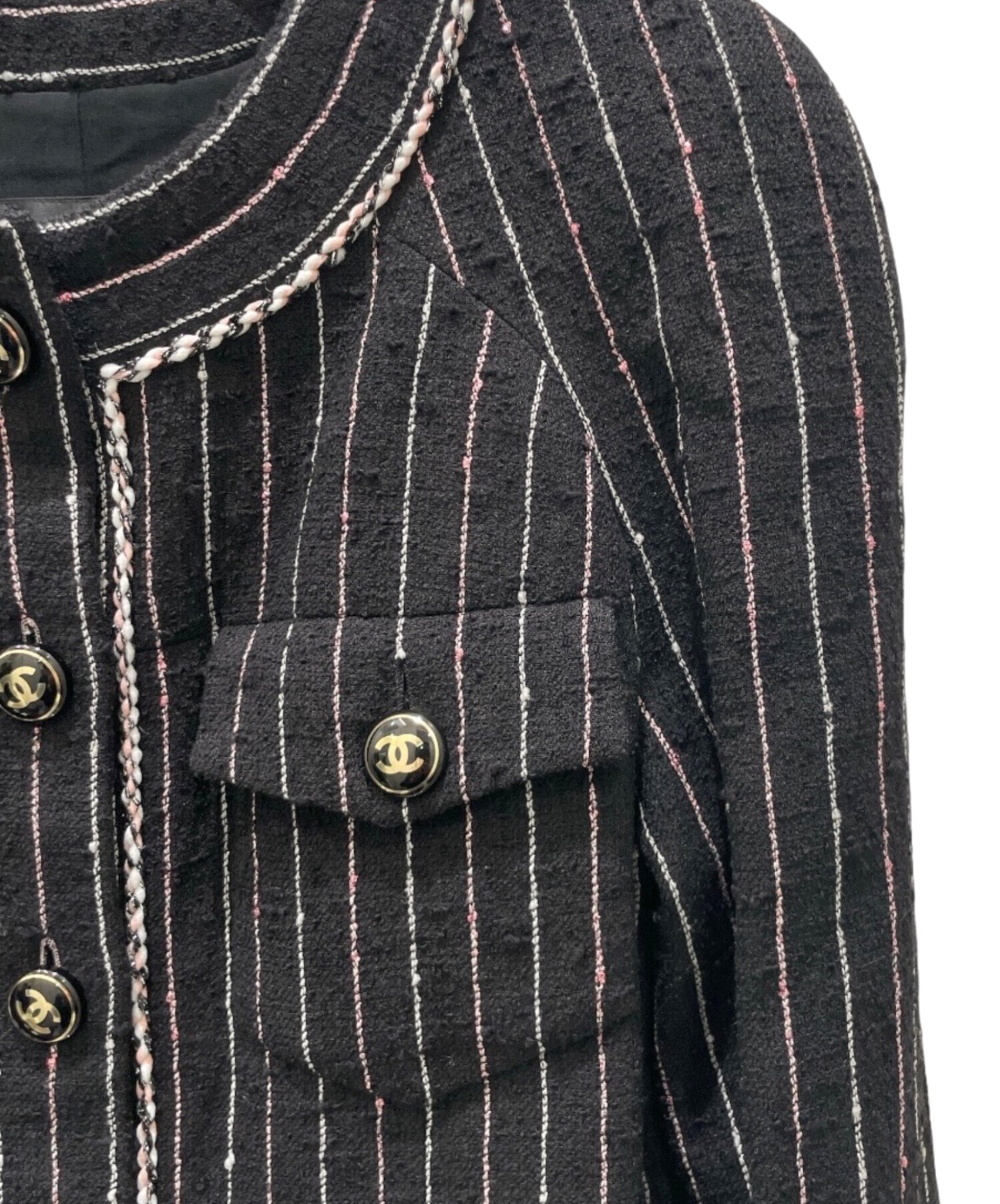 中古・古着通販】CHANEL (シャネル) ココボタンツイードジャケット