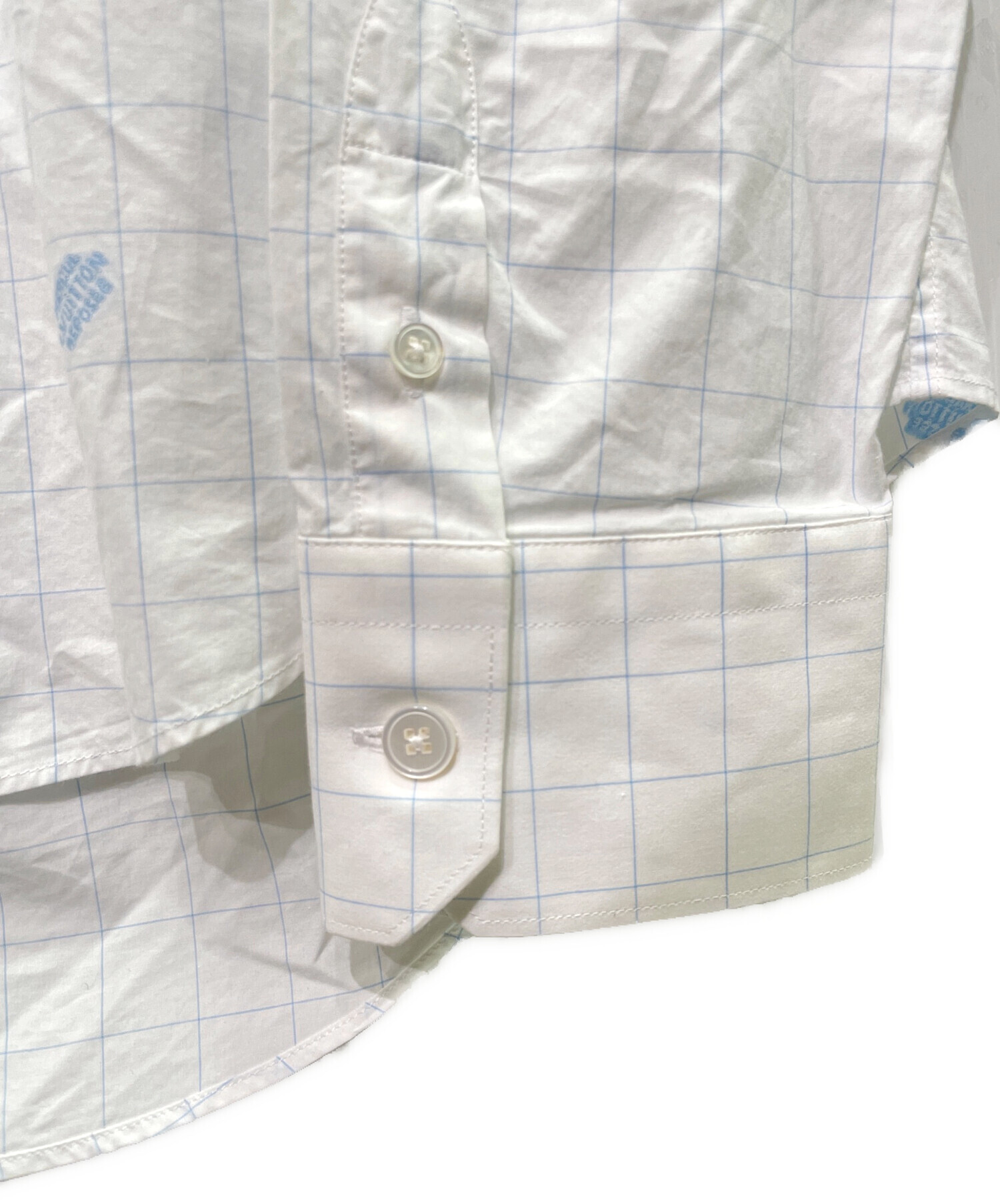LOUIS VUITTON ホワイト チェック シャツ 中古・古着通販】LOUIS VUITTON (ルイ ヴィトン) ウィンドウペン