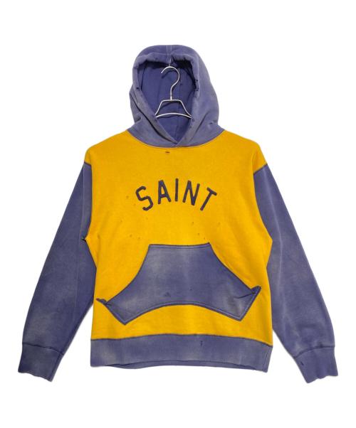 SAINT MICHAEL パーカー XL イエロー ブルー 中古・古着通販】SAINT MICHAEL (セントマイケル) HOODIE FELT