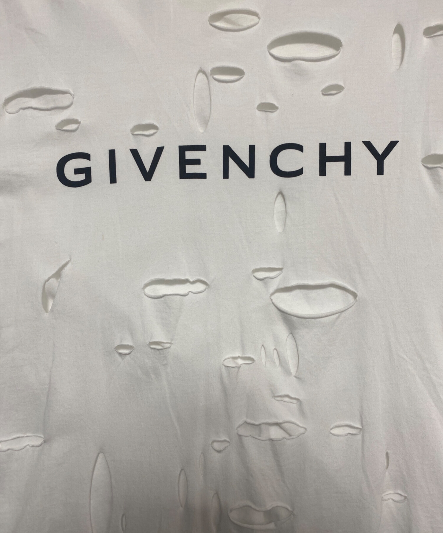 中古・古着通販】GIVENCHY (ジバンシィ) デストロイ加工Tシャツ 