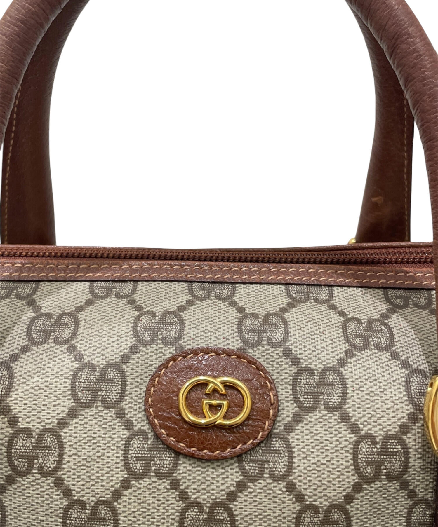 中古・古着通販】GUCCI (グッチ) GG ミニボストンバッグ ベージュ