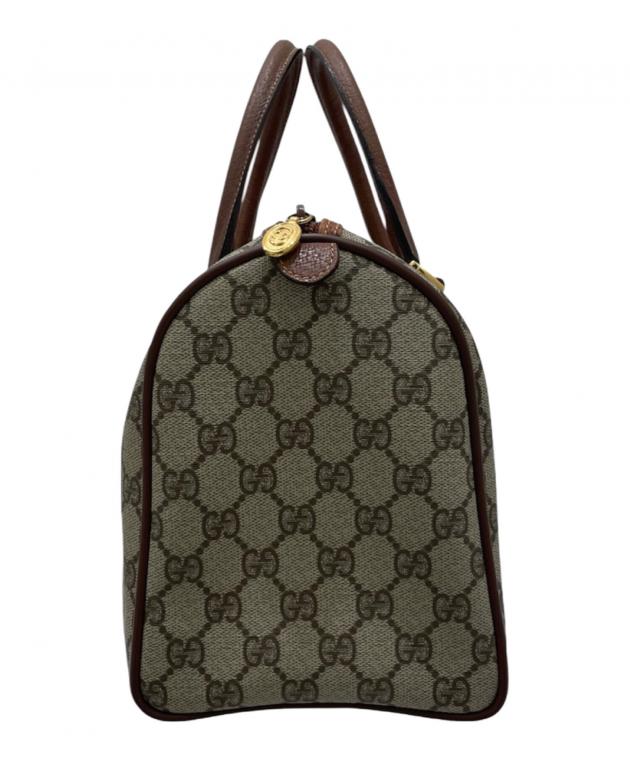 グッチ ミニボストンバッグ レザー 中古・古着通販】GUCCI (グッチ) GG ミニボストンバッグ ベージュ