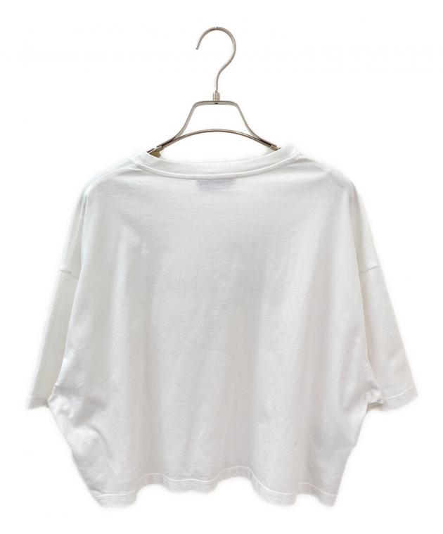 中古・古着通販】MIU MIU (ミュウミュウ) クロップドTシャツ ホワイト