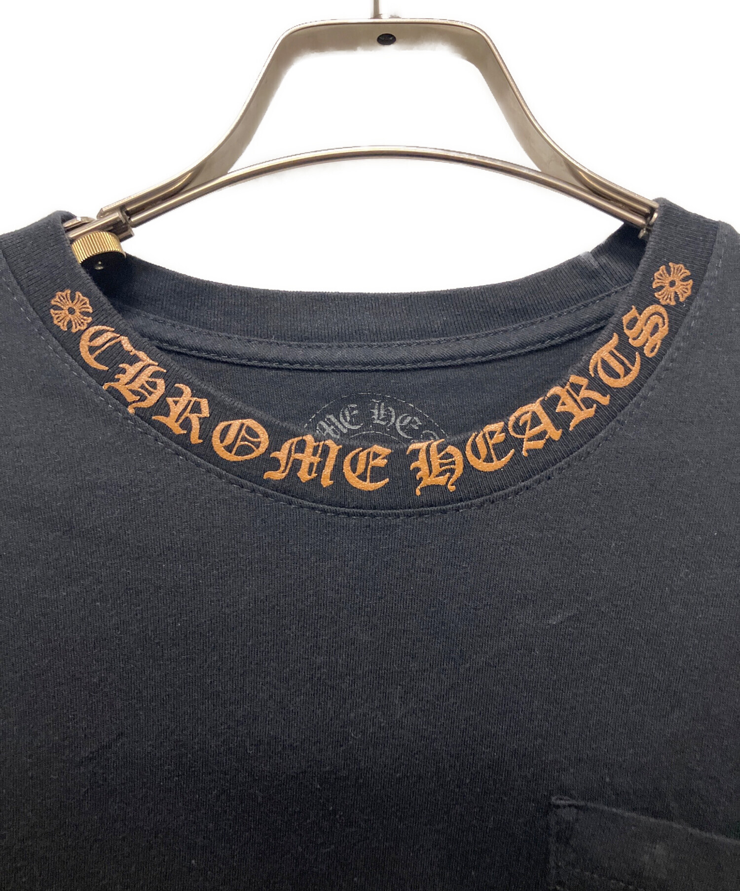 CHROME HEARTS ブラック ロングスリーブ Tシャツ SIZE 2 中古・古着通販】CHROME HEARTS (クロムハーツ) ネックロゴロング