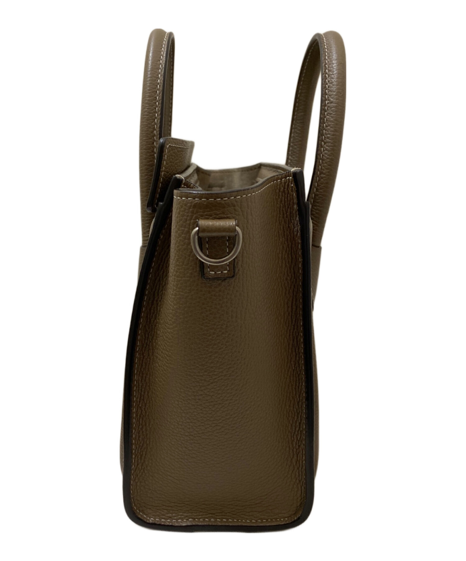 セリーヌ CELINE ラゲージ ナノショッパー 2WAYバッグ ハンドバッグ ショルダーバッグ レザー ブラウン 中古 新入荷 OB2736 CELINE（セリーヌ） ラゲージ ナノショッパー 2WAYバッグ ハンドバッグ