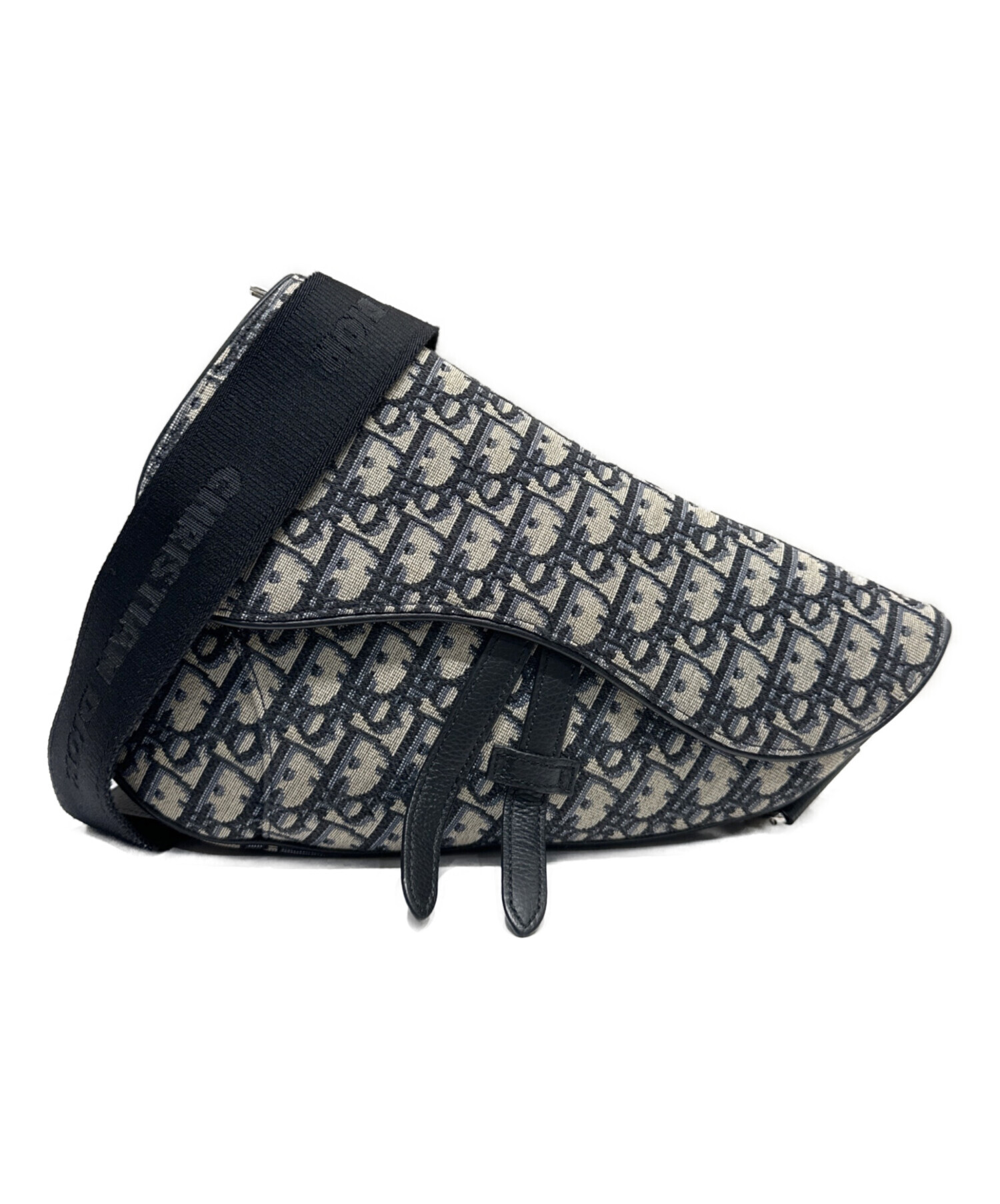 中古・古着通販】Dior (ディオール) サドルボディーバッグ ネイビー 