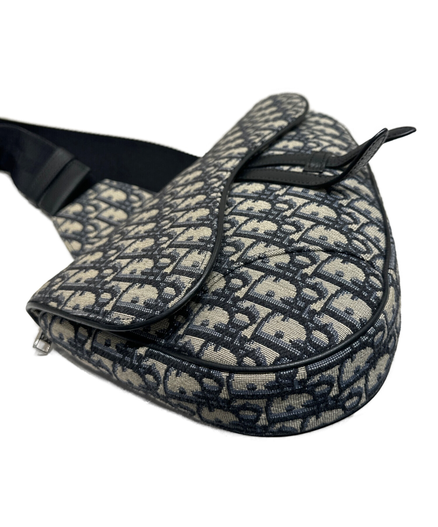 中古・古着通販】Dior (ディオール) サドルボディーバッグ ネイビー 