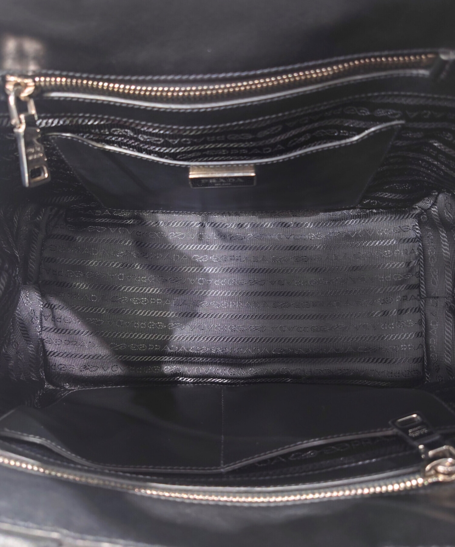 中古・古着通販】PRADA (プラダ) カナバレザートートバッグ ブラック 