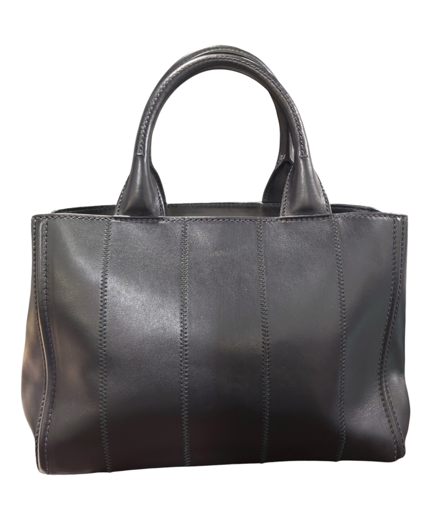 中古・古着通販】PRADA (プラダ) カナバレザートートバッグ ブラック