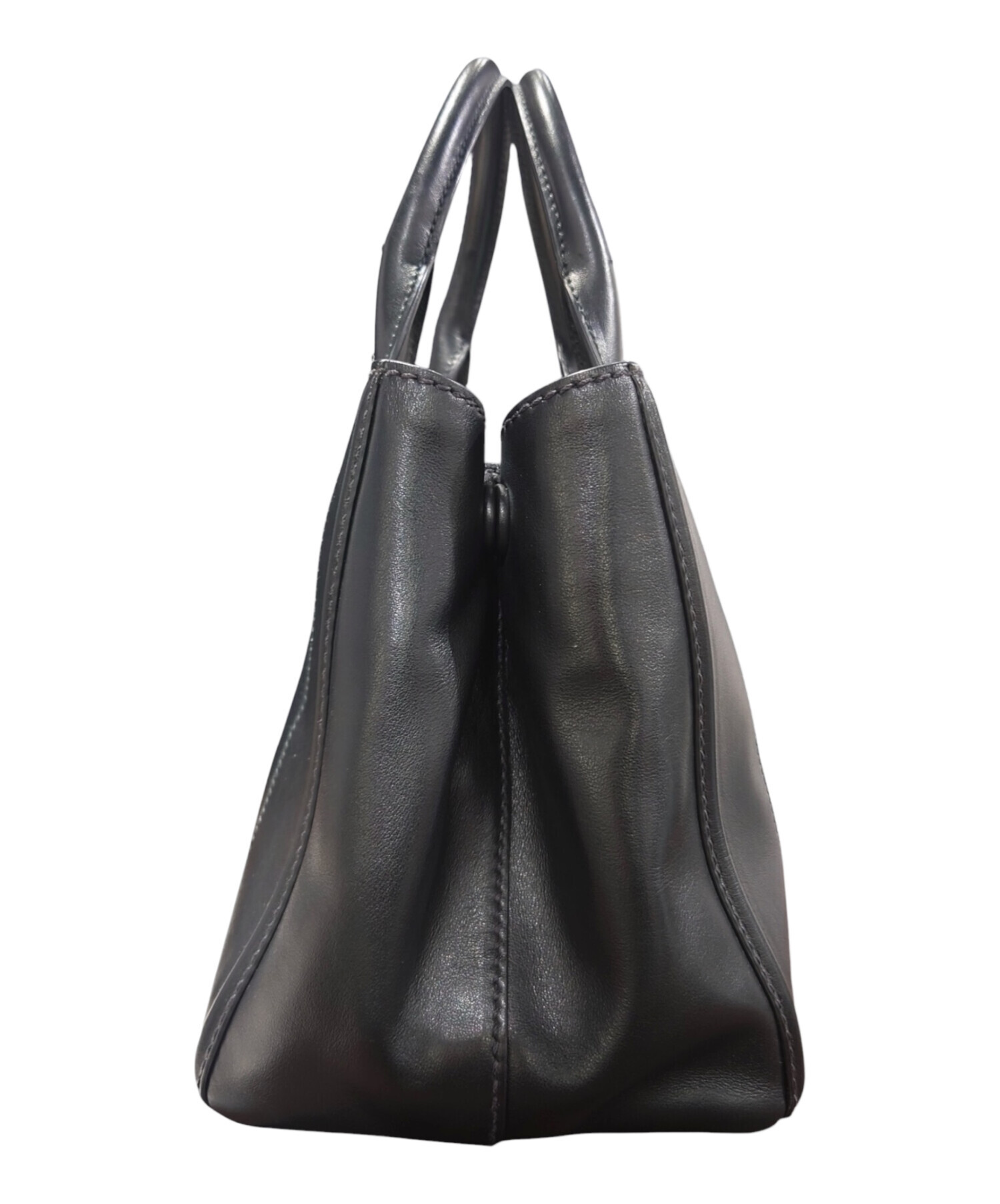 中古・古着通販】PRADA (プラダ) カナバレザートートバッグ ブラック