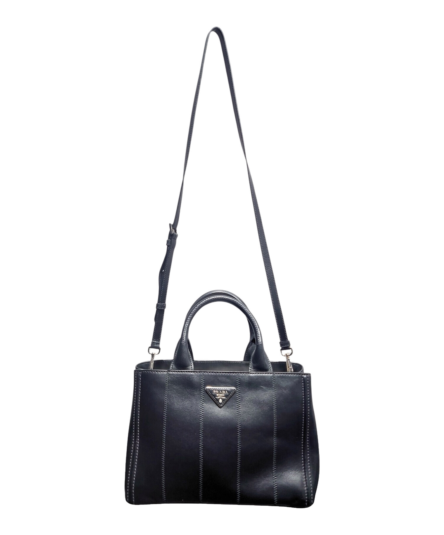カナダ リクエスト2点 まとめ商品 中古・古着通販】PRADA (プラダ) カナバレザートートバッグ ブラック