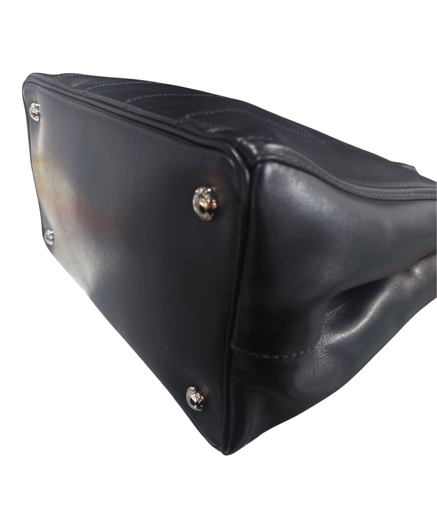 中古・古着通販】PRADA (プラダ) カナバレザートートバッグ ブラック 