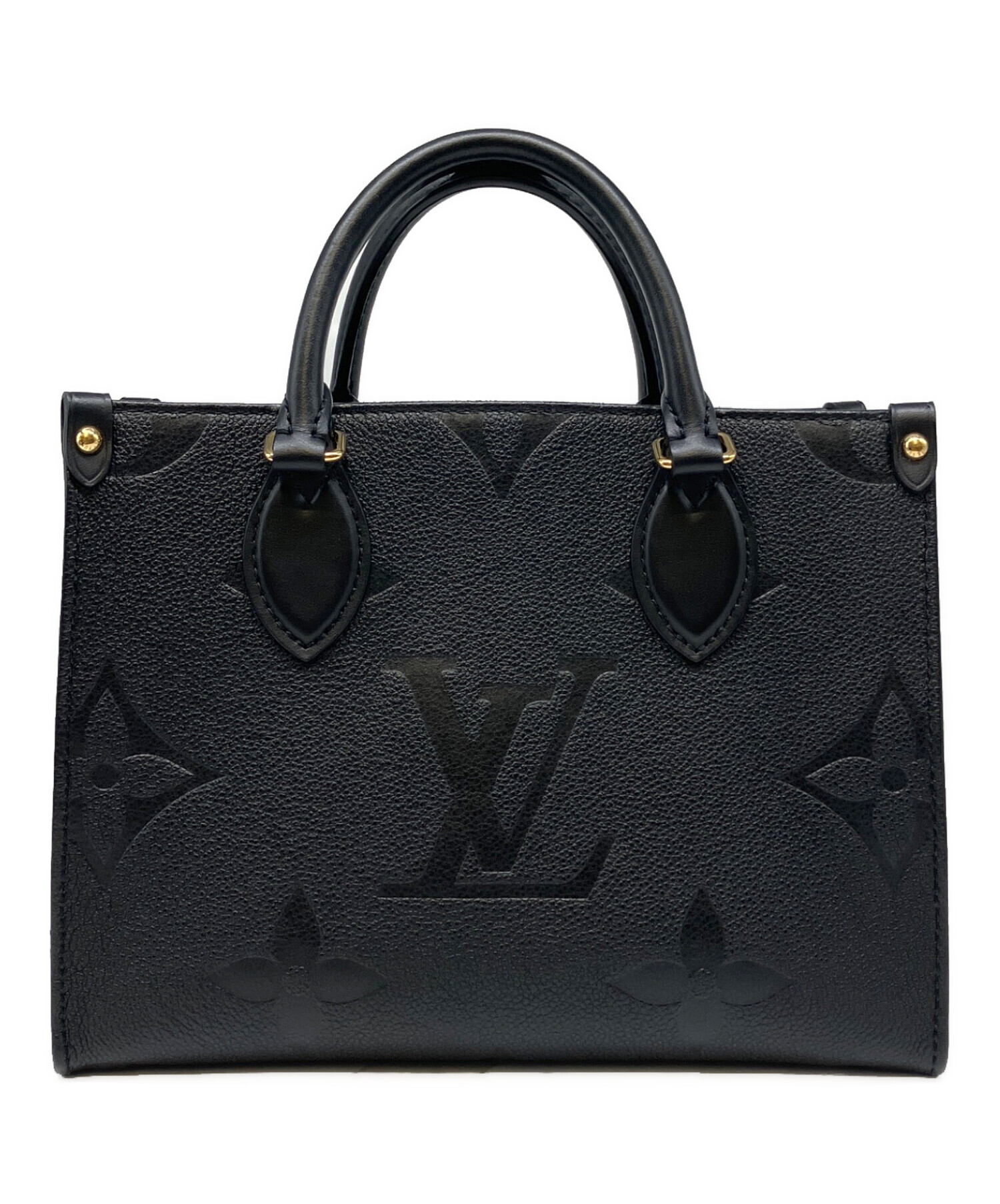 LOUIS VUITTON オンザゴーPM(ブラック) 中古・古着通販】LOUIS VUITTON (ルイ ヴィトン) オンザゴーPM