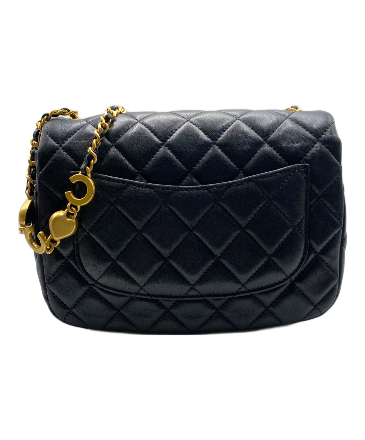 CHANEL☺︎ハートチェーンbag 中古・古着通販】CHANEL (シャネル) ハートチャームチェーンショルダー