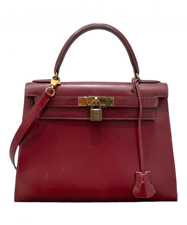 【中古美品】エルメス　ベルリンヌ28　ルージュアッシュ【個人出品】 中古・古着通販】HERMES (エルメス) ケリー28 外縫い/ボックスカーフ