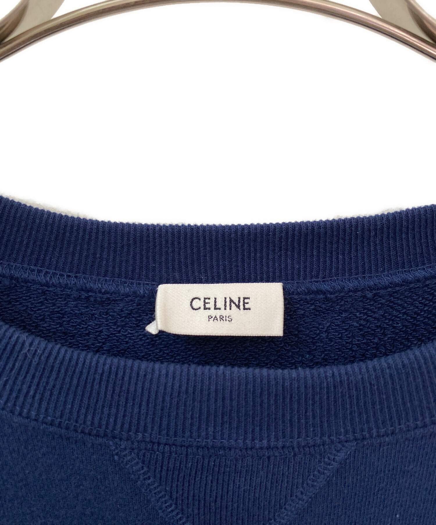 中古・古着通販】CELINE (セリーヌ) カレッジロゴスウェット ネイビー
