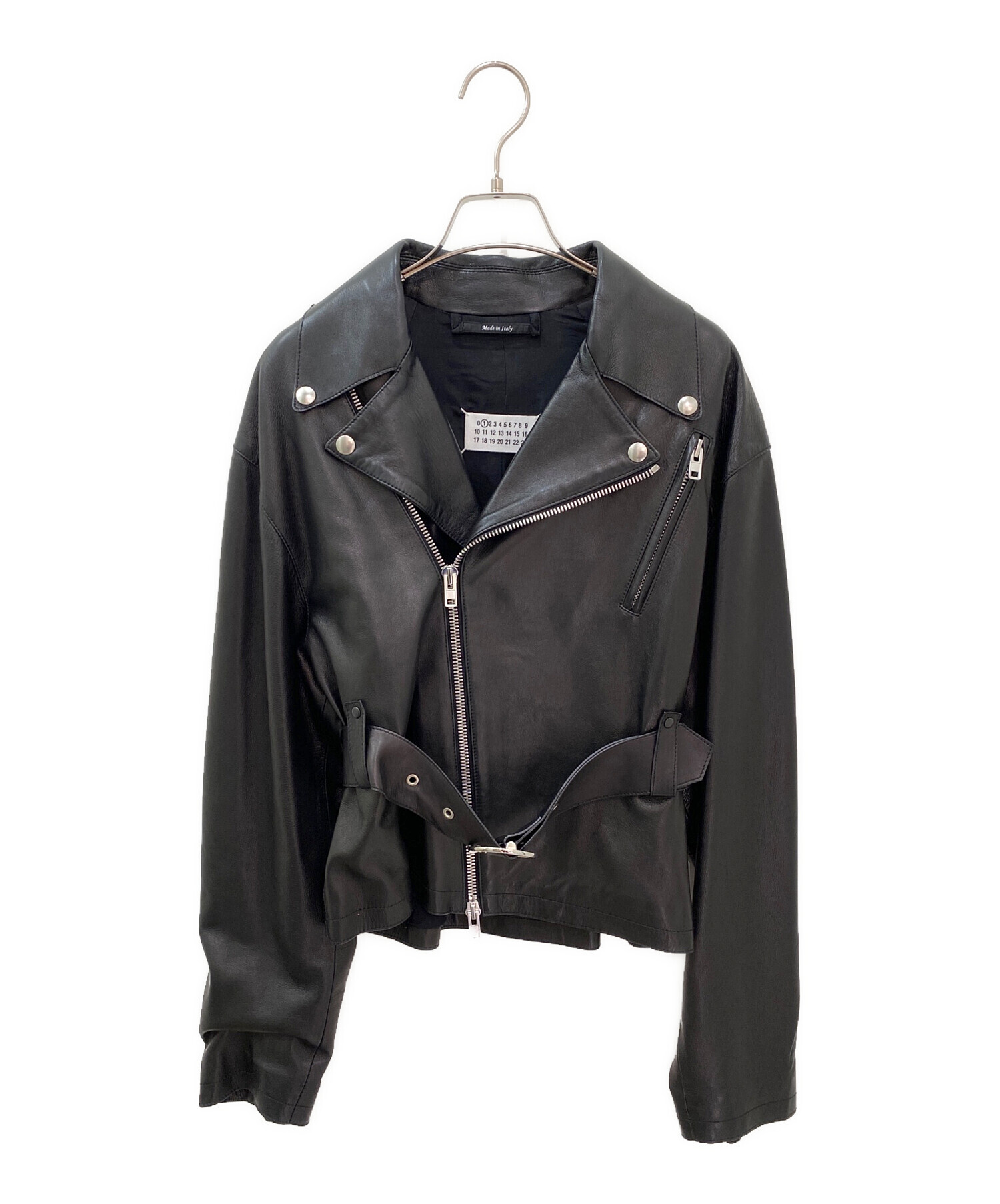 た*ち様 初期 09ss Margiela ハの字 ライダース ジャケット 黒 MAISON MARGIELA 八の字ライダース レイヤードスタイル -FASCINATE
