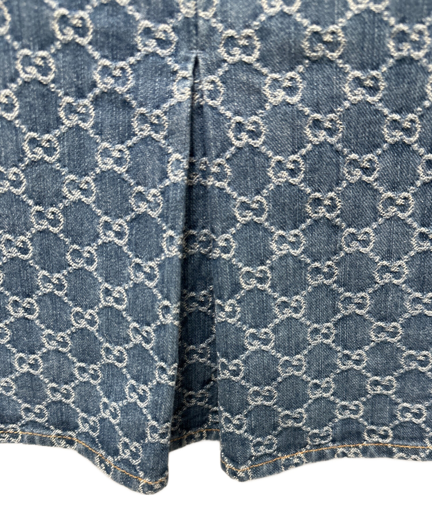 新品未使用 GUCCI デニムスカート ロゴパターン 中古・古着通販】GUCCI (グッチ) GGロゴデニムスカート 791386 XDCZE