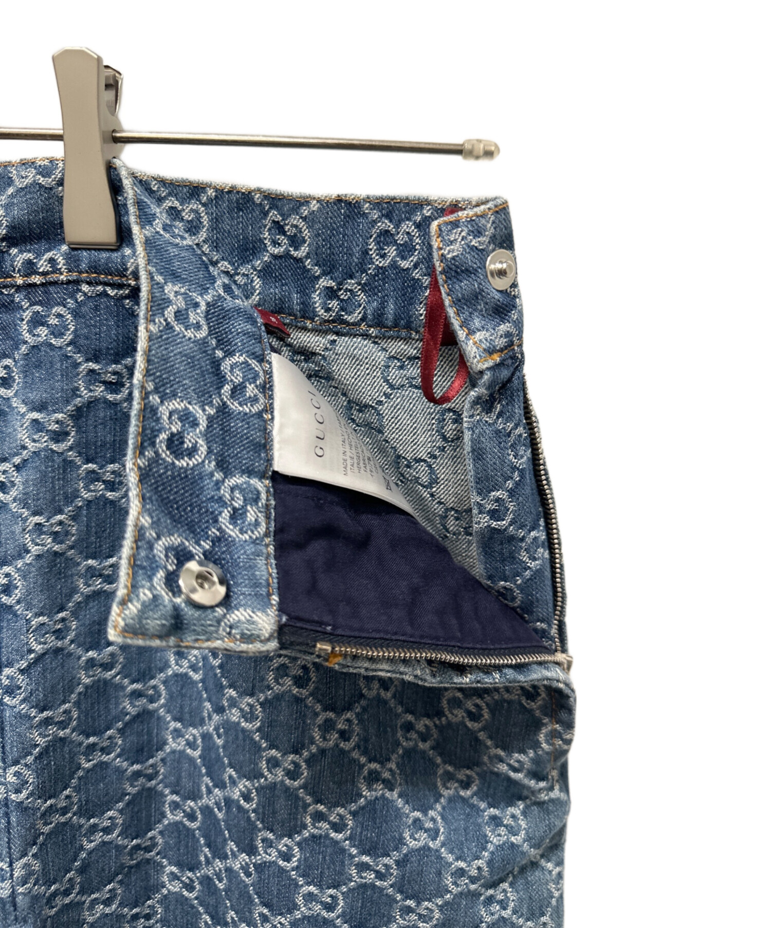 新品未使用 GUCCI デニムスカート ロゴパターン 中古・古着通販】GUCCI (グッチ) GGロゴデニムスカート 791386 XDCZE