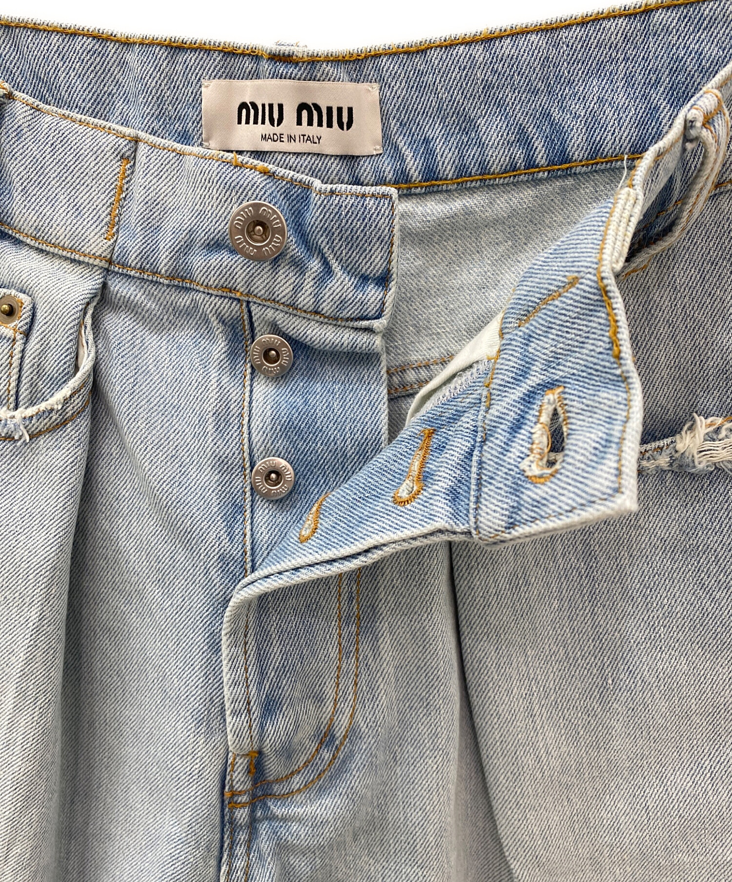中古・古着通販】MIU MIU (ミュウミュウ) デニムショートパンツ