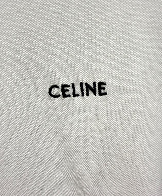 中古・古着通販】CELINE (セリーヌ) ロゴ刺繍ポロシャツ ホワイト