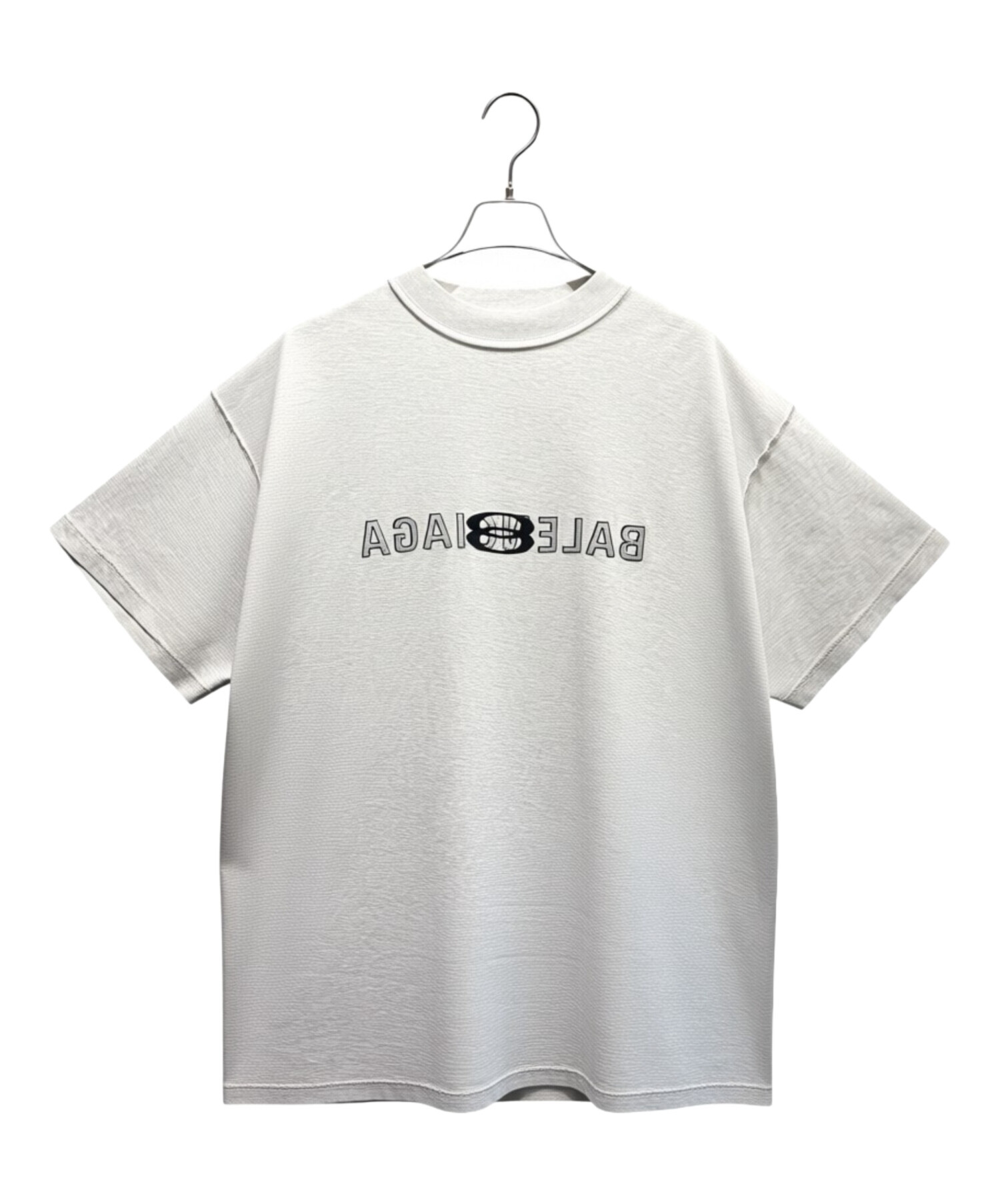 BALENCIAGA バレンシアガ リップ 半袖Tシャツ カットソー 白 BALENCIAGA - バレンシアガ 半袖カットソー new copyrightロゴ 白 Sの