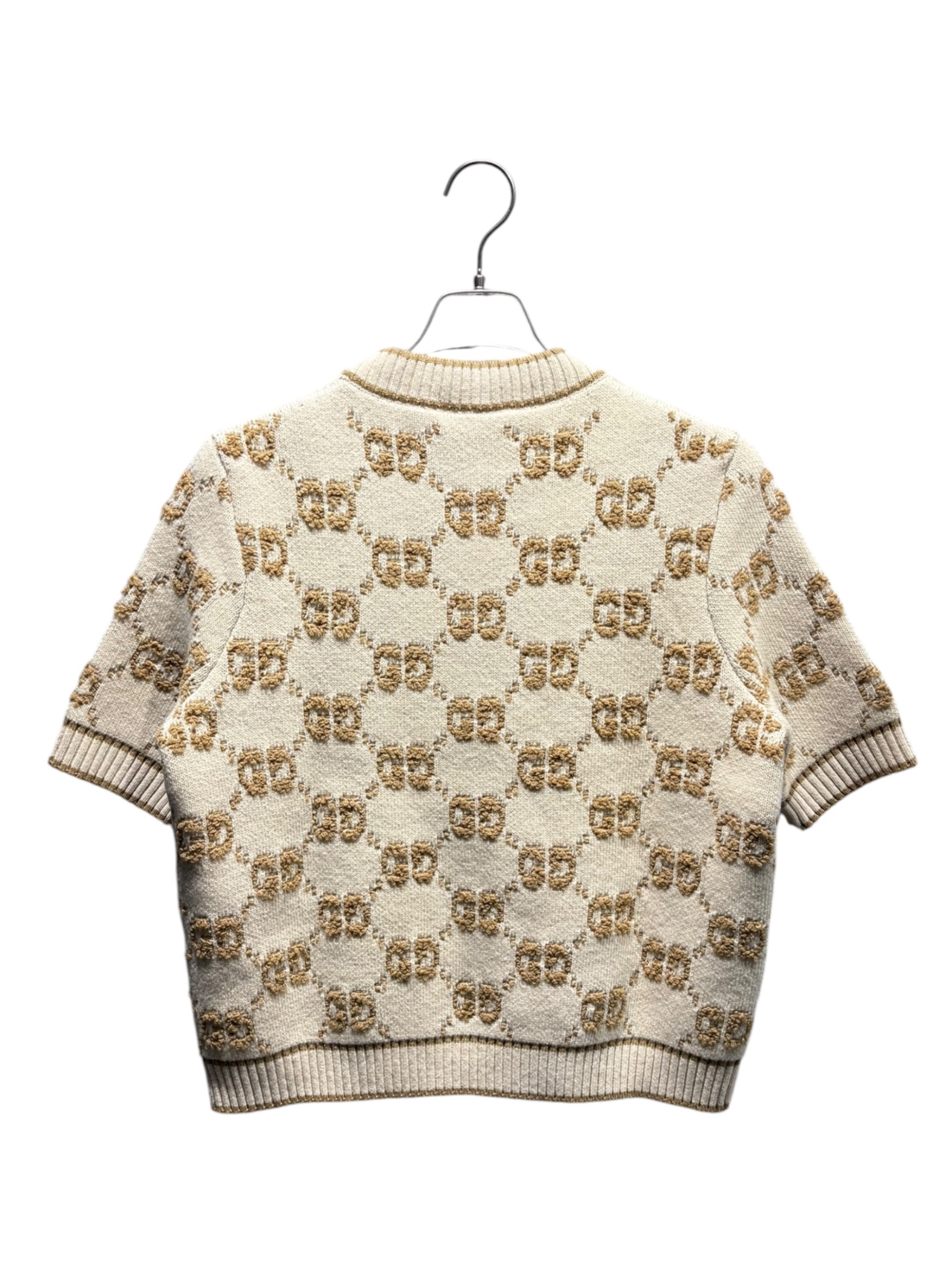 『GUCCI』グッチ (S) リブネックノースリーブニット GUCCI - 美品 グッチ GUCCI ニット セーター ノースリーブ ベスト