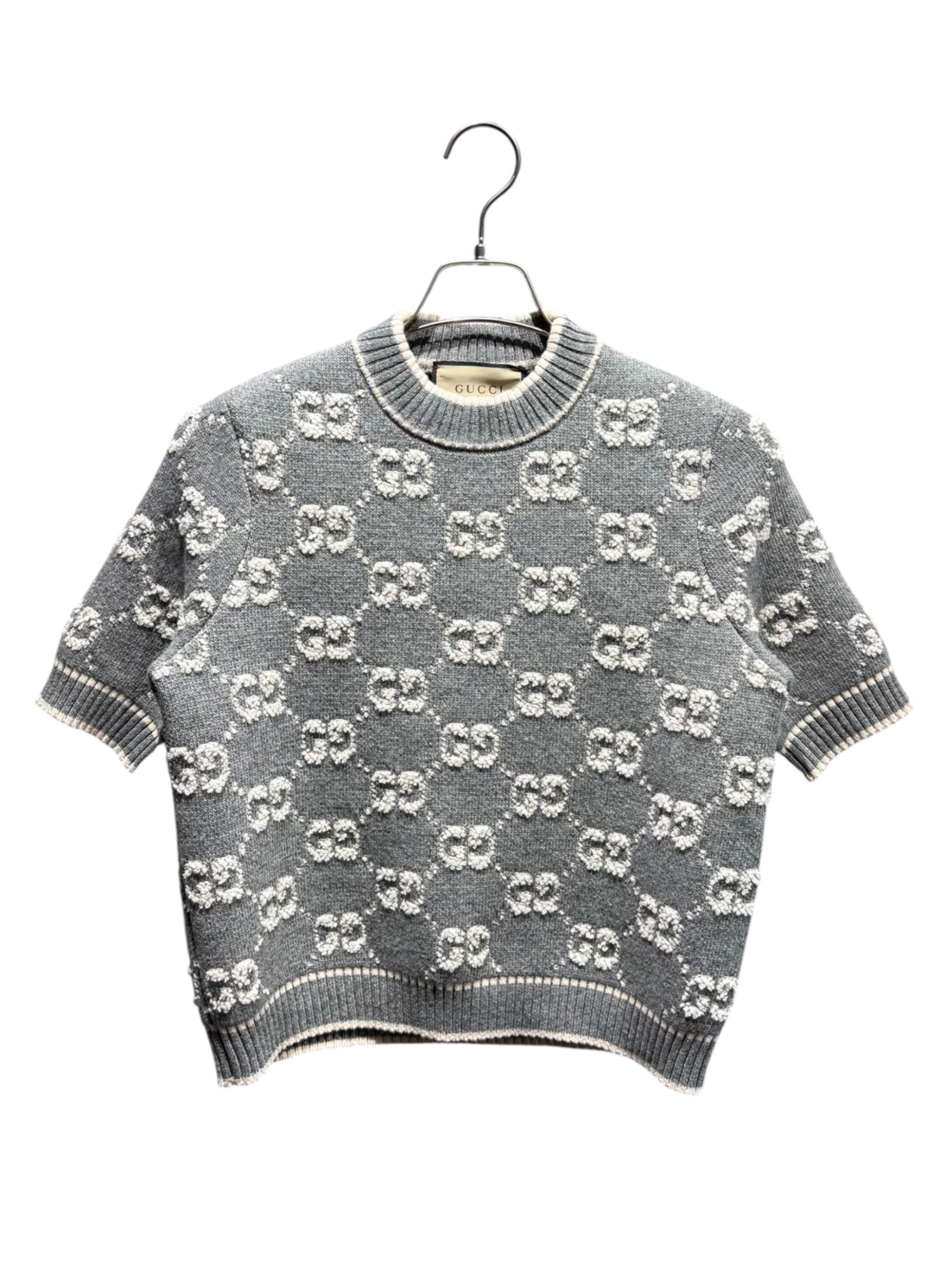 中古・古着通販】GUCCI (グッチ) ショートスリーブGGロゴニット/770059