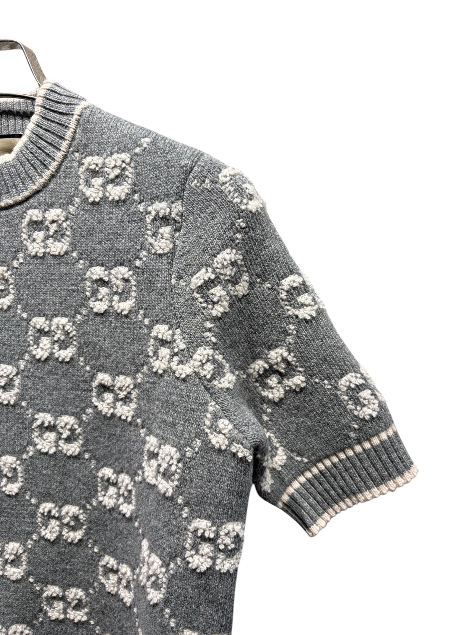 中古・古着通販】GUCCI (グッチ) ショートスリーブGGロゴニット/770059