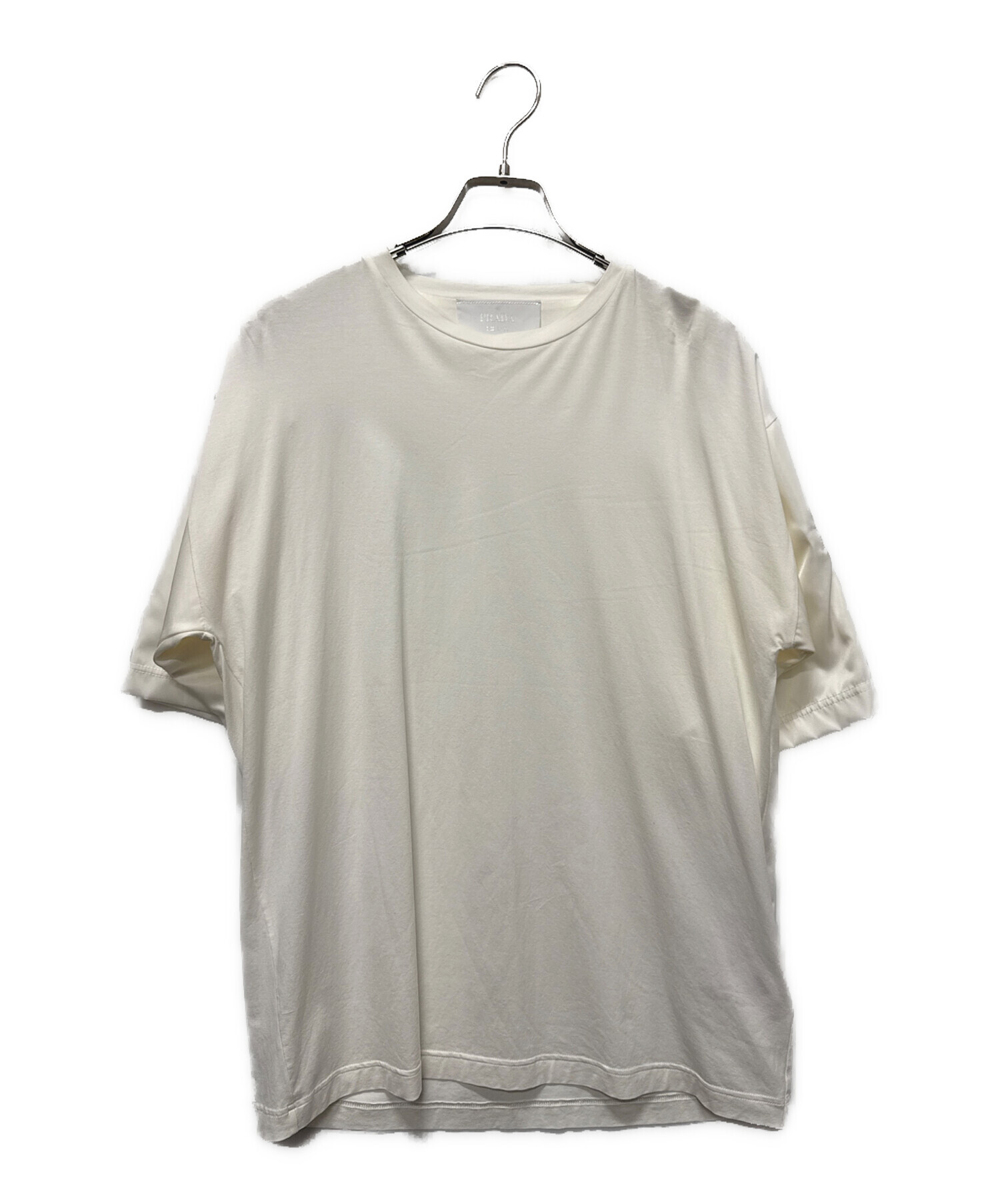 中古・古着通販】PRADA (プラダ) ナイロン切り替えTシャツ ホワイト 